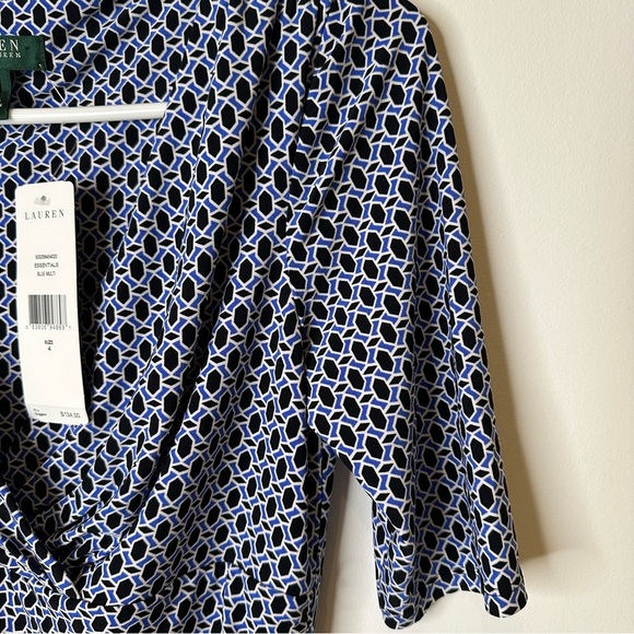 Lauren Ralph Lauren geometric v neck dress - Picture 2 of 14